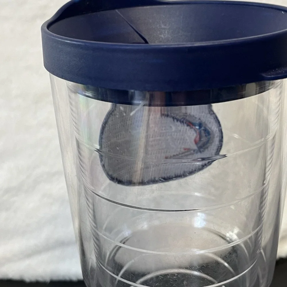 BUD LIGHT Tervis Tumbler 24oz Beer Clear with Navy Blue Lid Hot Cold Drink Cup